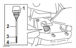 To check the engine oil level