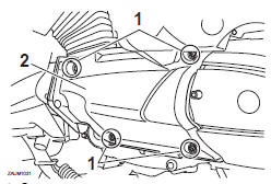 Cleaning the V-belt case air filter element