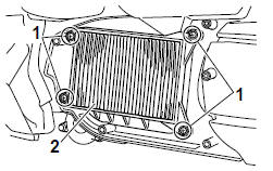 Cleaning the V-belt case air filter element