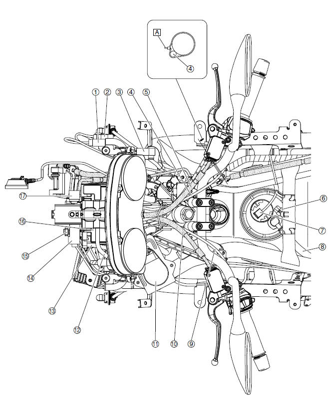 Handlebar (top view)