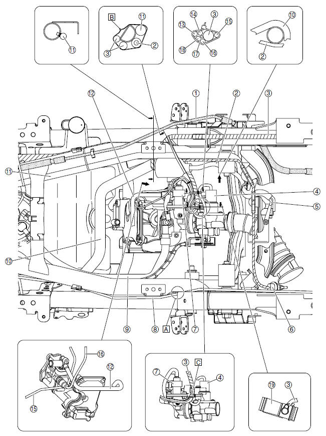 Throttle body (top view)