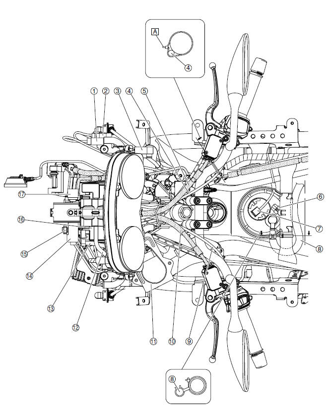 Handlebar (top view)