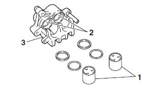 Checking the front brake caliper