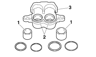 Checking the rear brake caliper (YP250R)