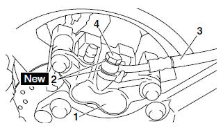 Installing the rear brake caliper (YP250R) 