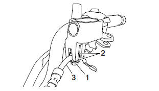 Removing the rear brake master cylinder