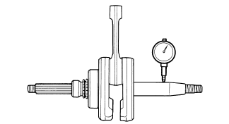 Checking the crankshaft and connecting rod 