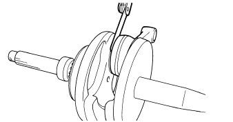 Checking the crankshaft and connecting rod 