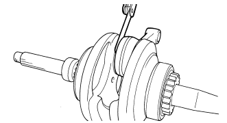 Checking the crankshaft and connecting rod 